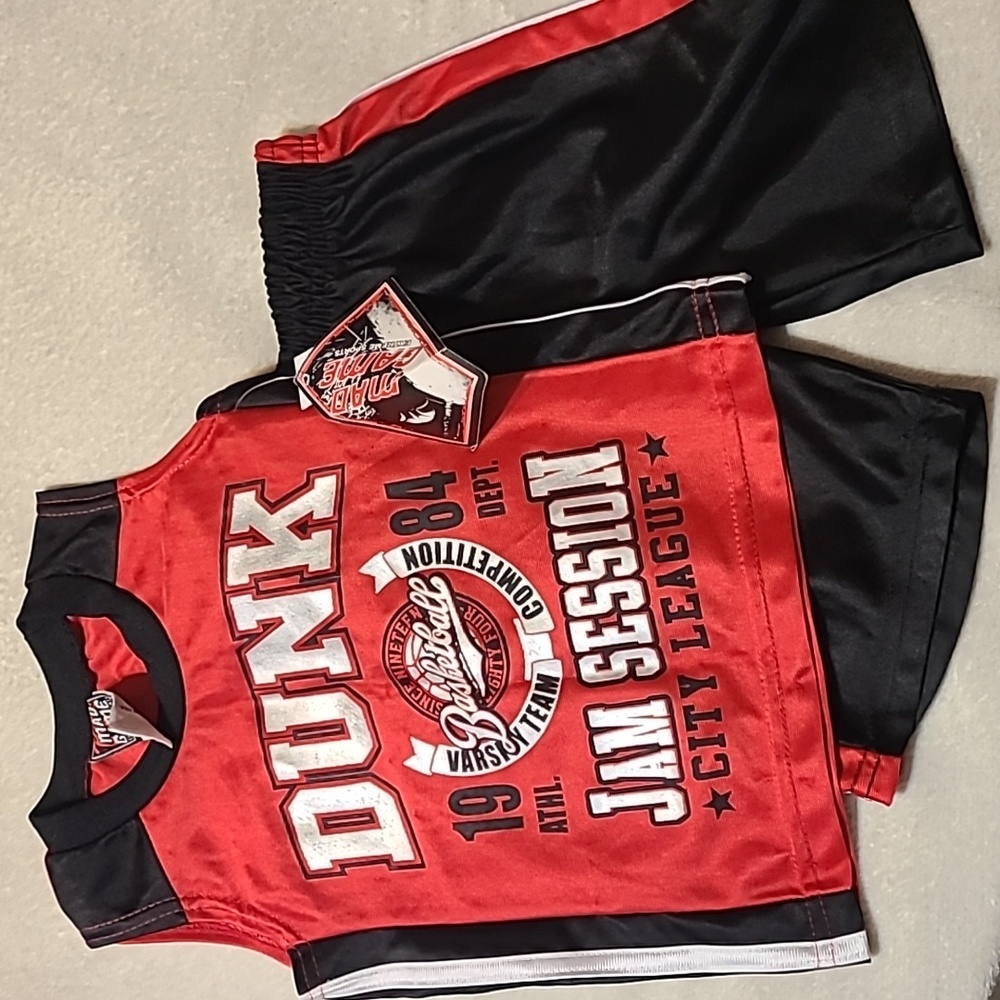 NWT 2T Basketball Jersey & Shorts Set